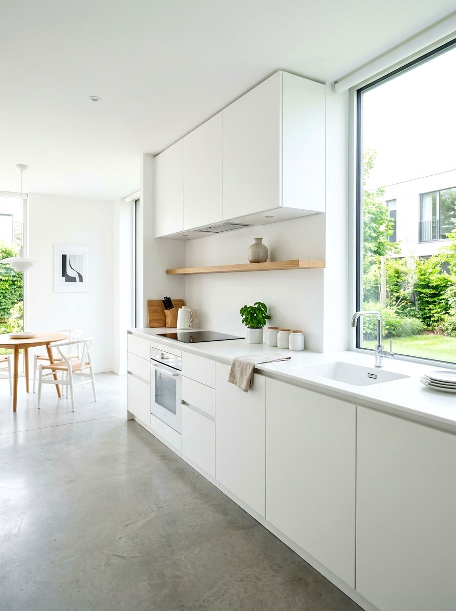 White Minimalist Kitchenette - 30 kitchenette design ideas