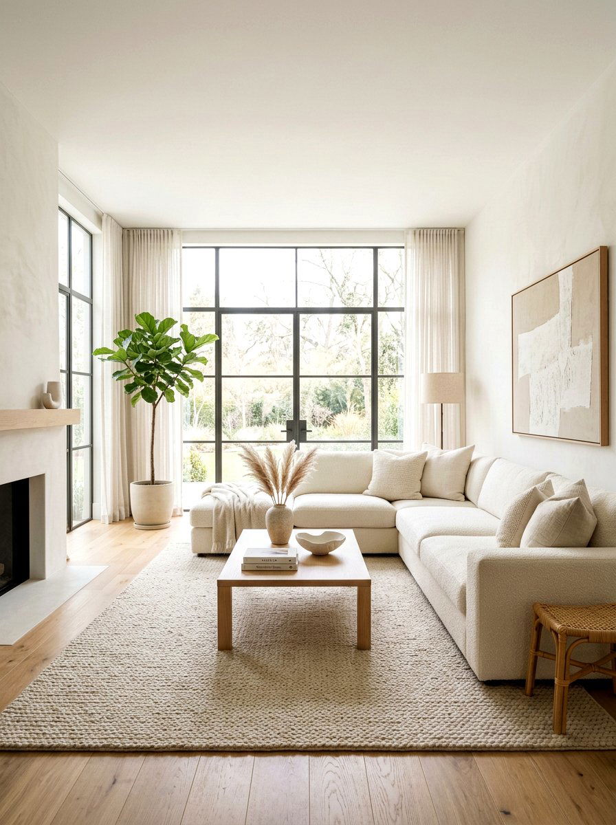 White Minimalist Living Room - 30 minimalist living room ideas
