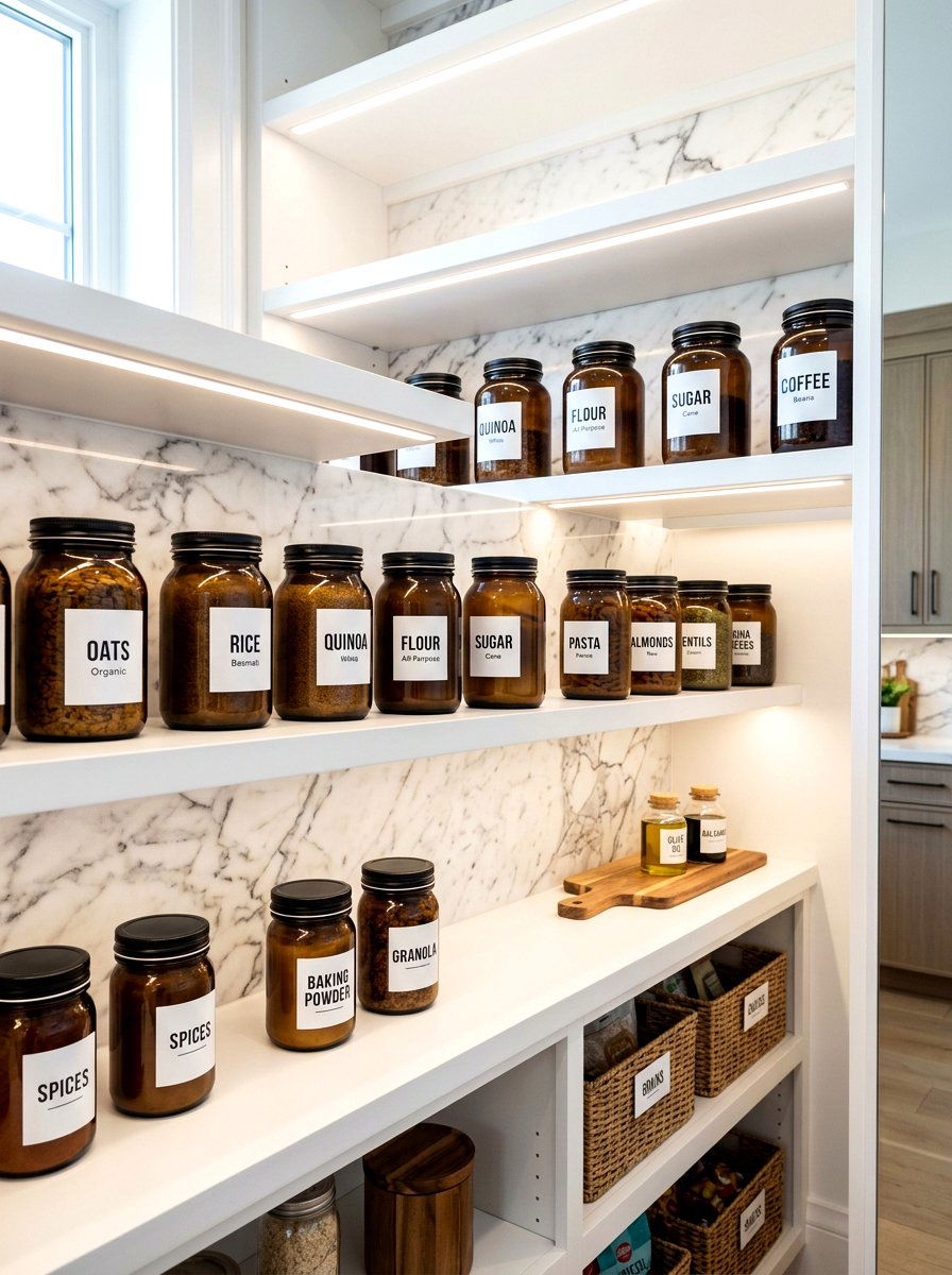 White Modern Block Pantry Label - 30 pantry labels luxury ideas