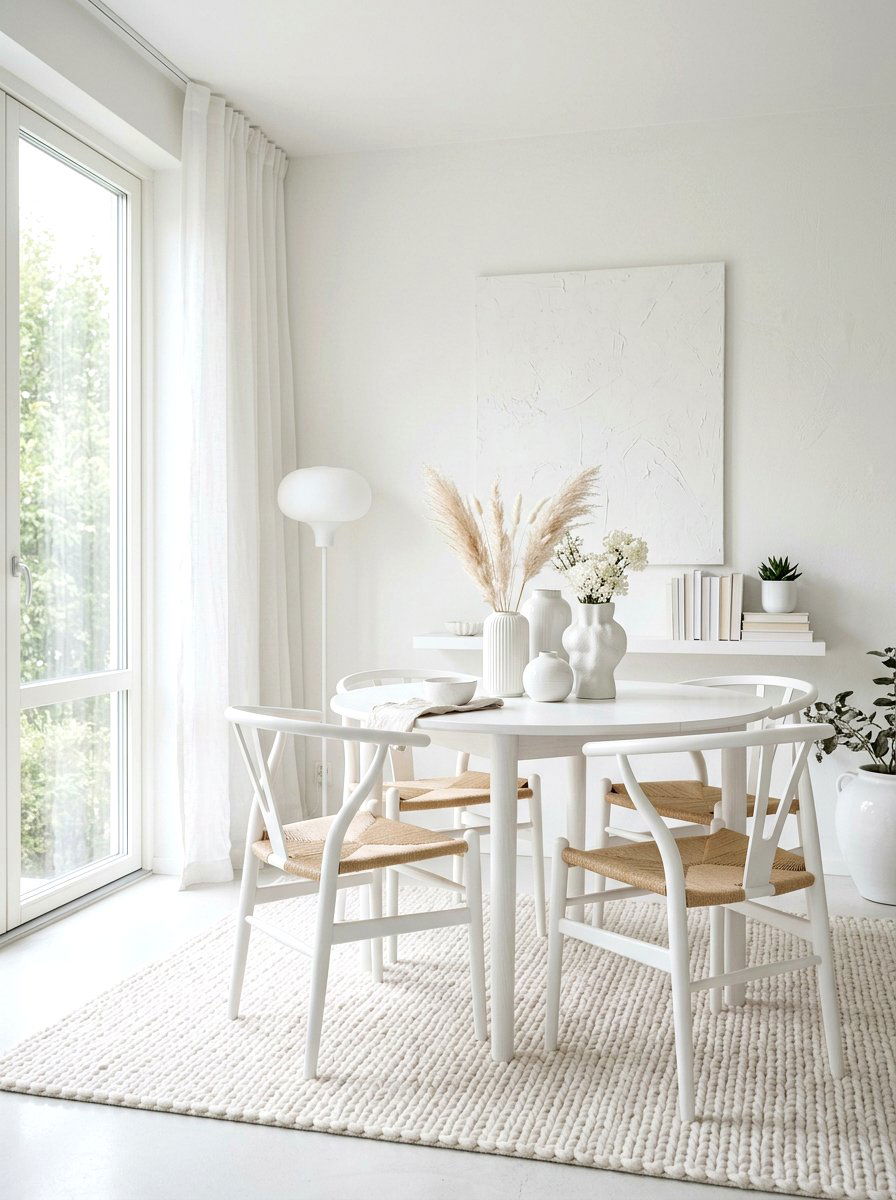 White Monochrome Nook - 30 apartment breakfast nook ideas