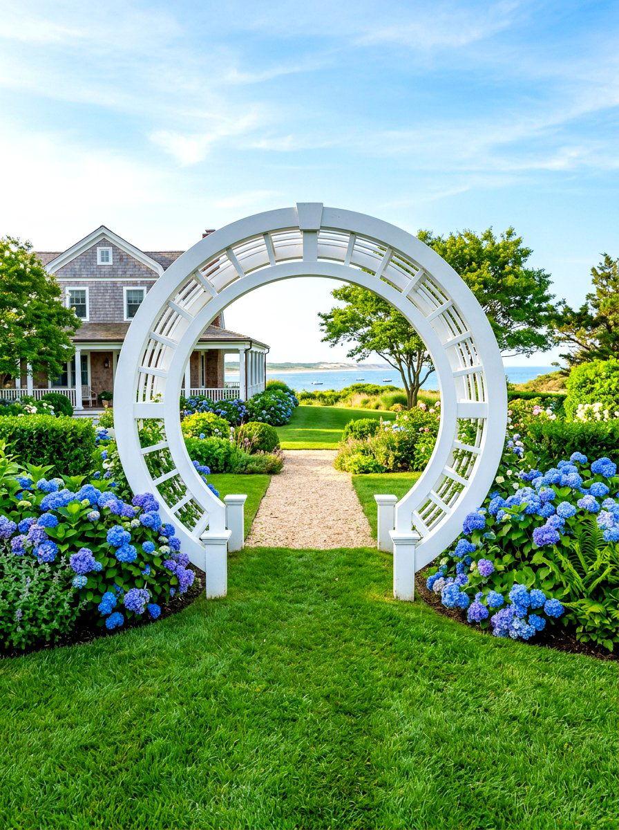 White Moon Gate - 30 moon gate garden ideas