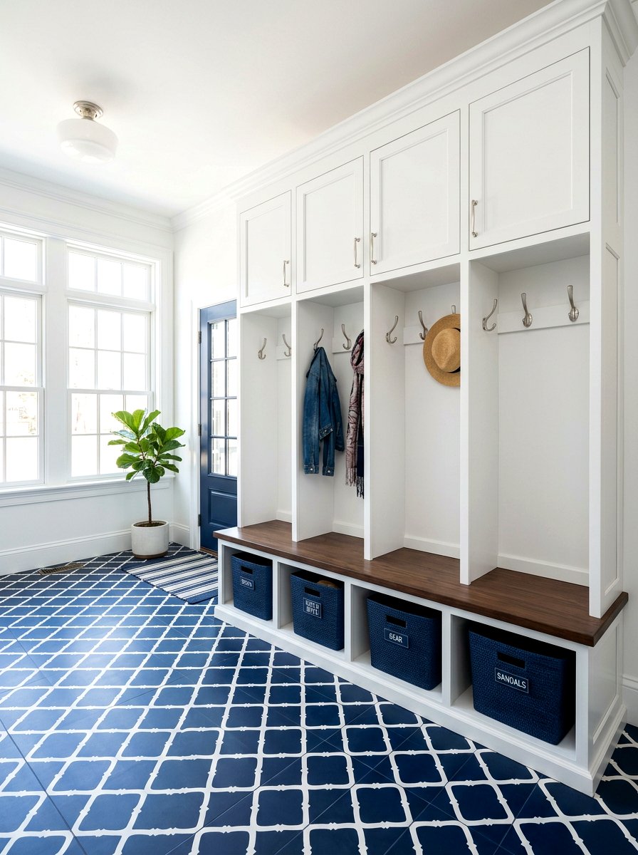 White Mudroom Locker - 30 mudroom locker ideas