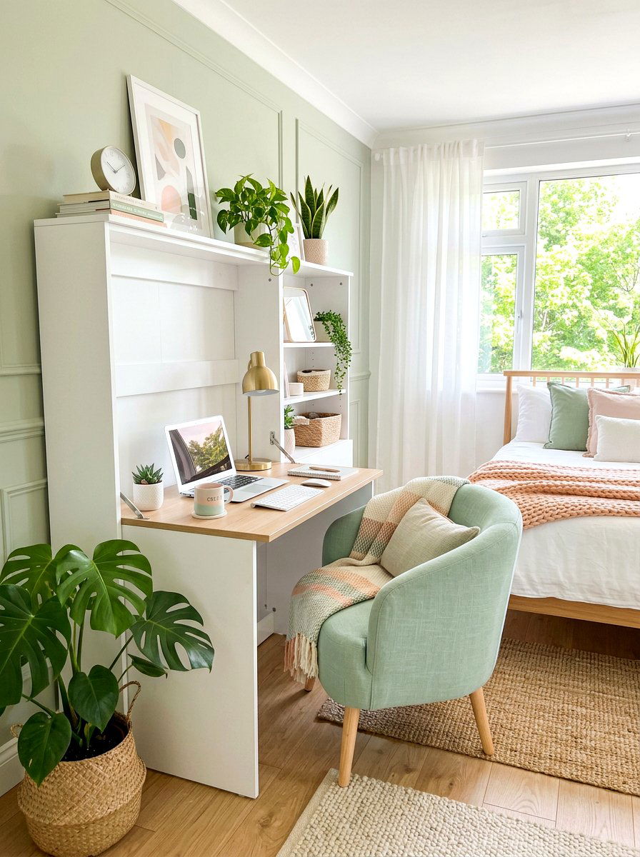 White Murphy Desk - 30 Murphy desk apartment ideas