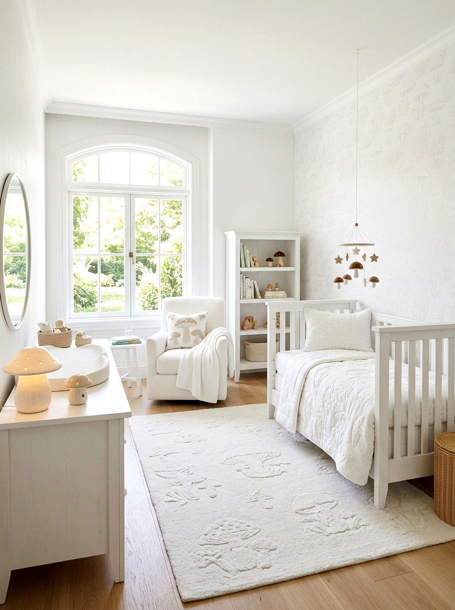White Mushroom Nursery Theme - 30 mushroom nursery ideas