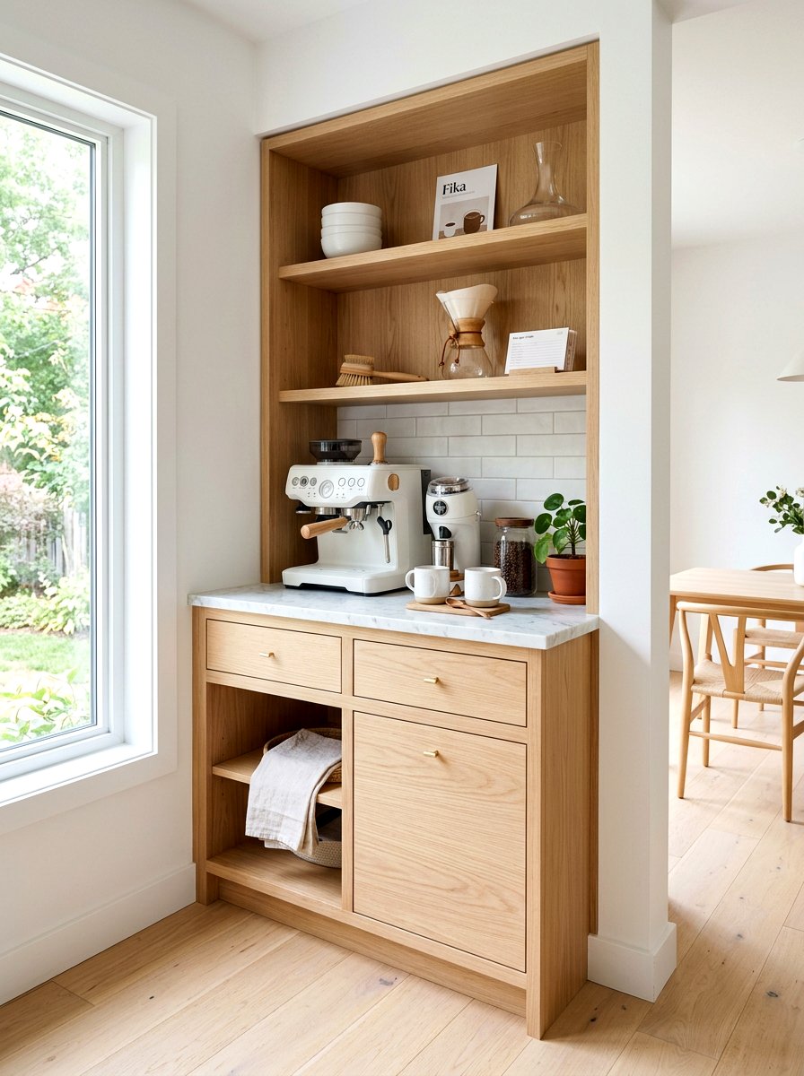 30 Appliance Garage Coffee Station Ideas For Faster Mornings