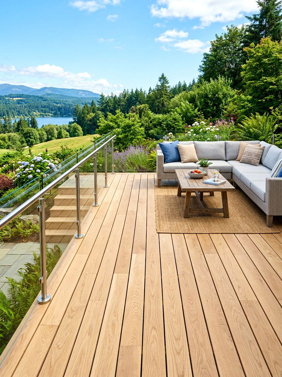 White Oak Decking - 30 quiet luxury exterior ideas