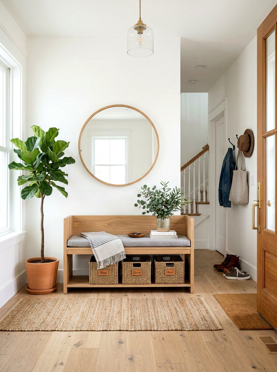 White Oak Entryway Bench - 30 white oak decor ideas