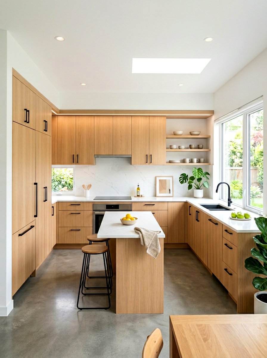 White Oak Kitchen Cabinets - 30 organic modern kitchen ideas