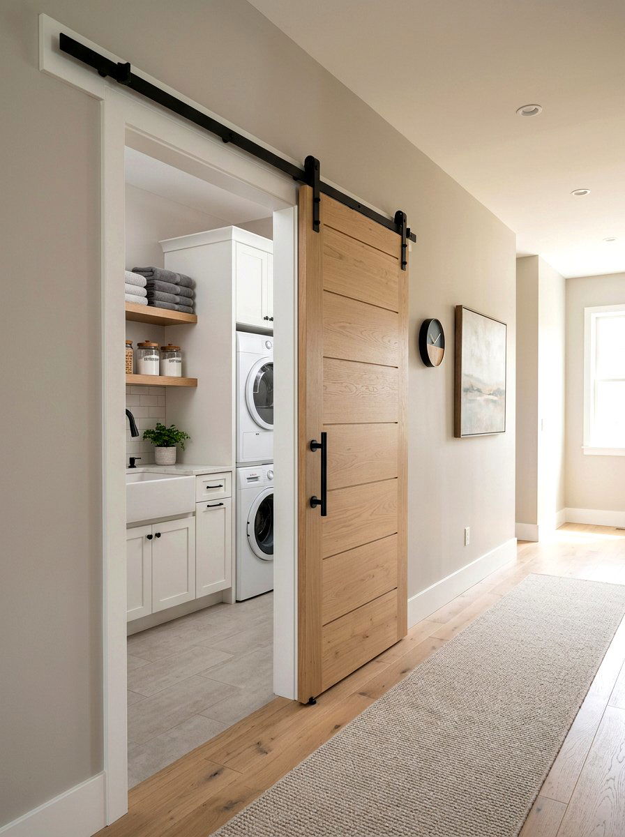 White Oak Sliding Barn Door - 30 white oak decor ideas