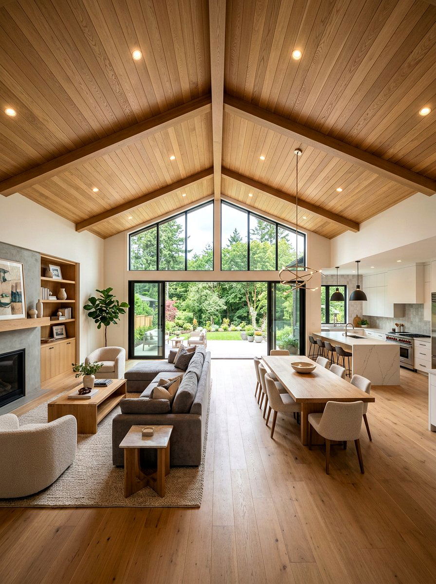 White Oak Tongue and Groove Ceiling - 30 white oak decor ideas
