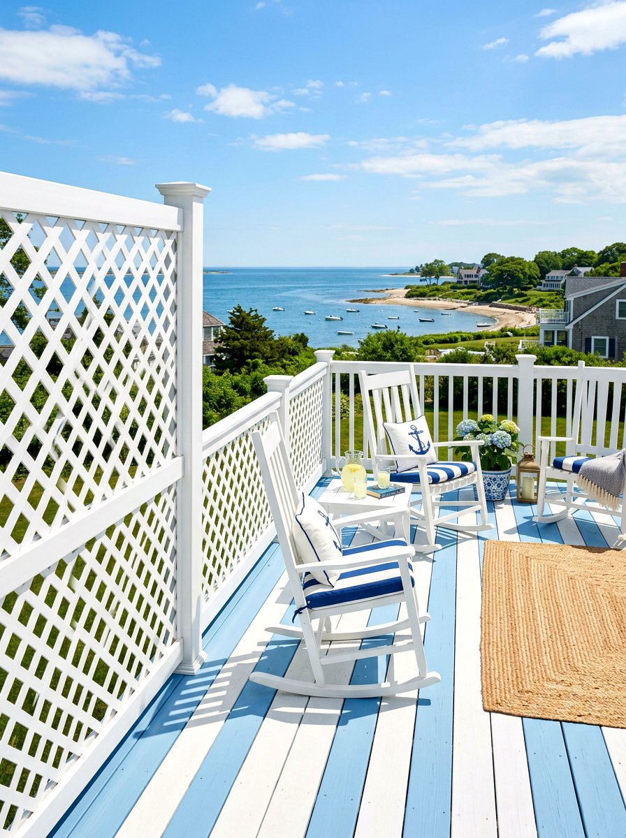 White PVC Lattice Panel - 30 deck partition ideas