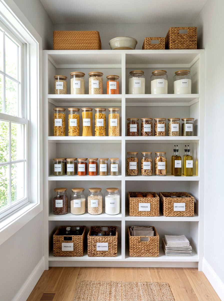 White Pantry Shelving - 30 pantry shelving layout ideas