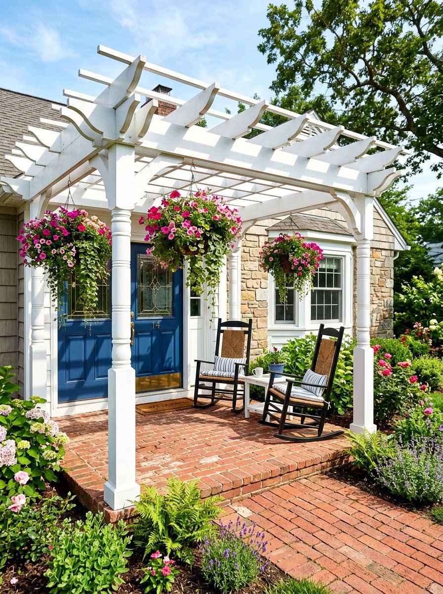 White Pergola For Small Porch - 30 small pergola ideas