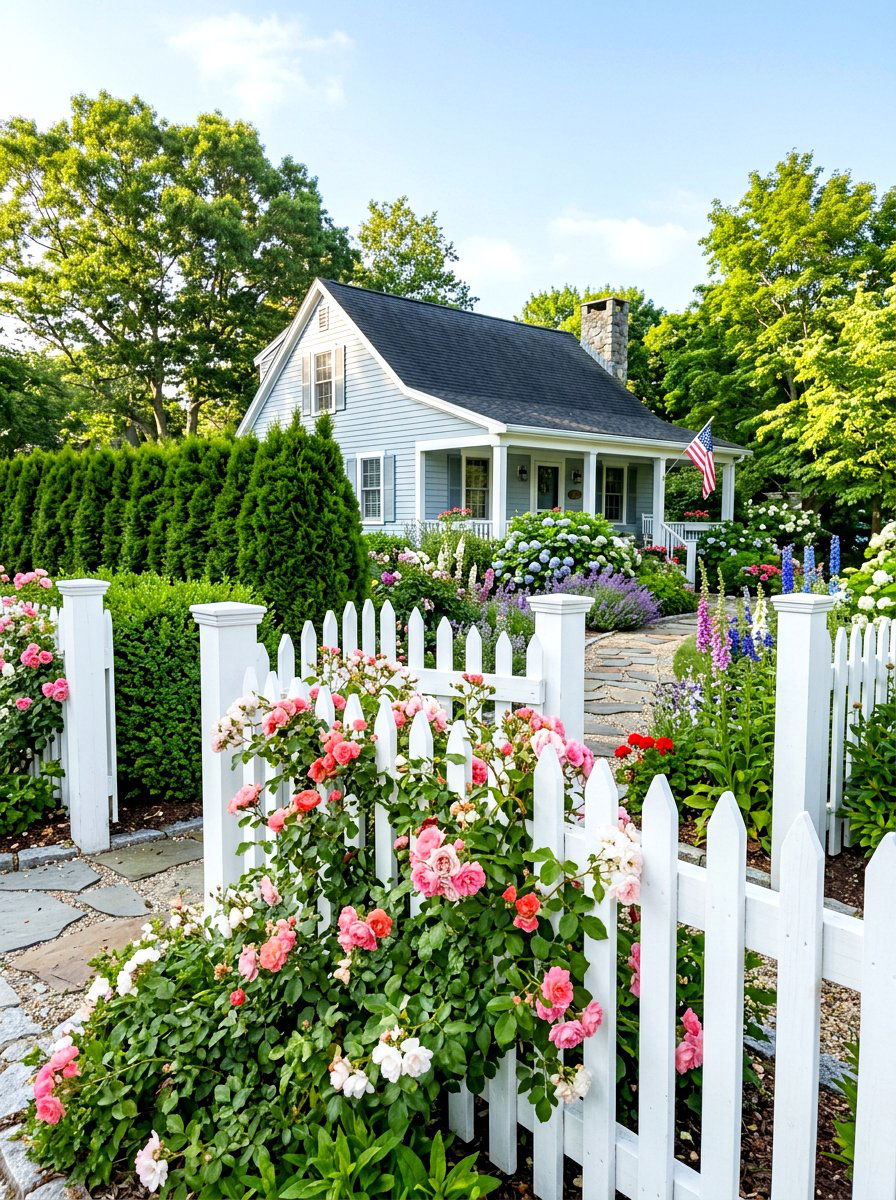 White Picket Fence - 30 small front yard ideas