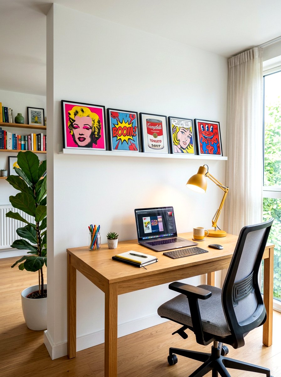 White Picture Ledge - 30 gallery ledge wall ideas