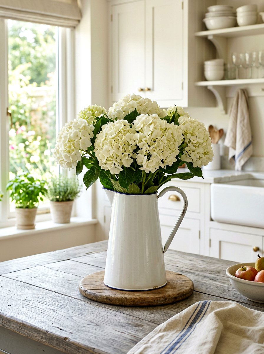 White Pitcher Kitchen Table - 30 kitchen table decor ideas
