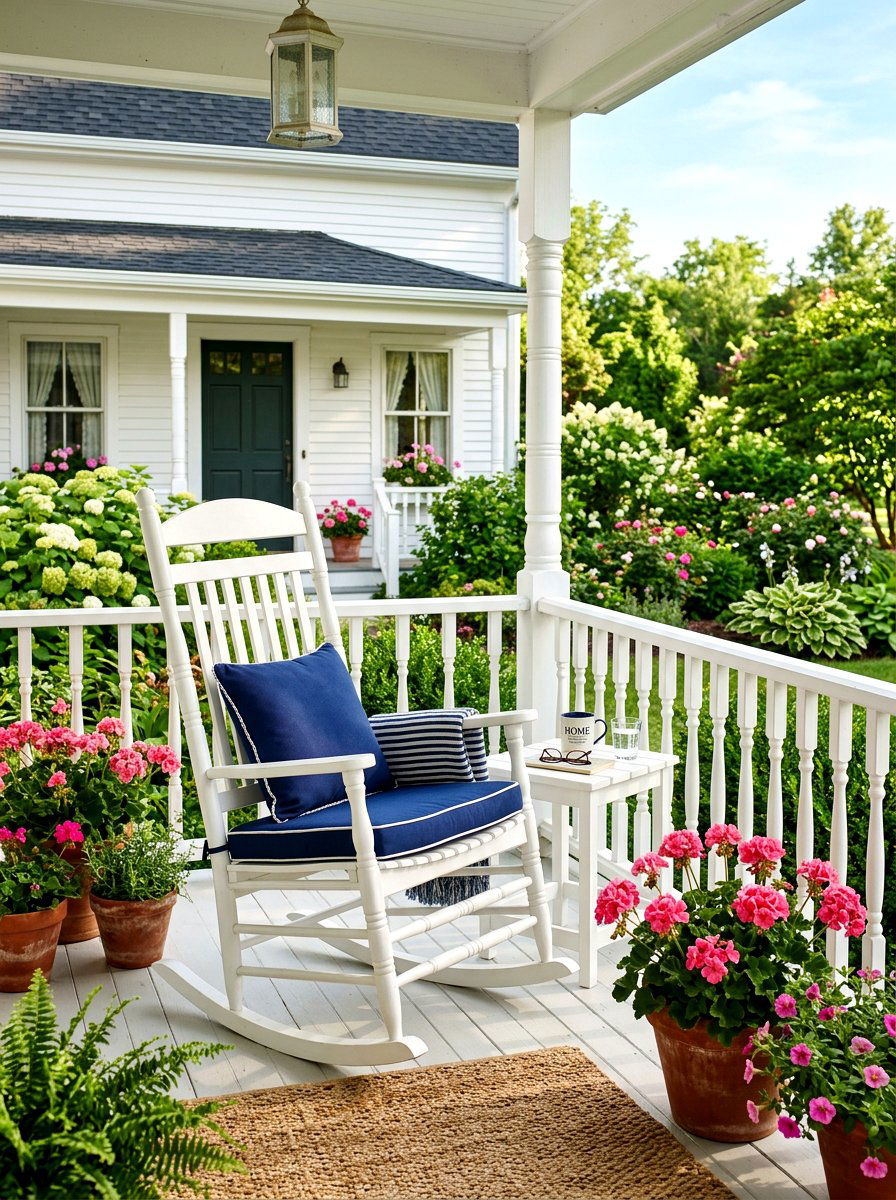 White Porch Rocking Chair - 30 rocking chair porch styling ideas