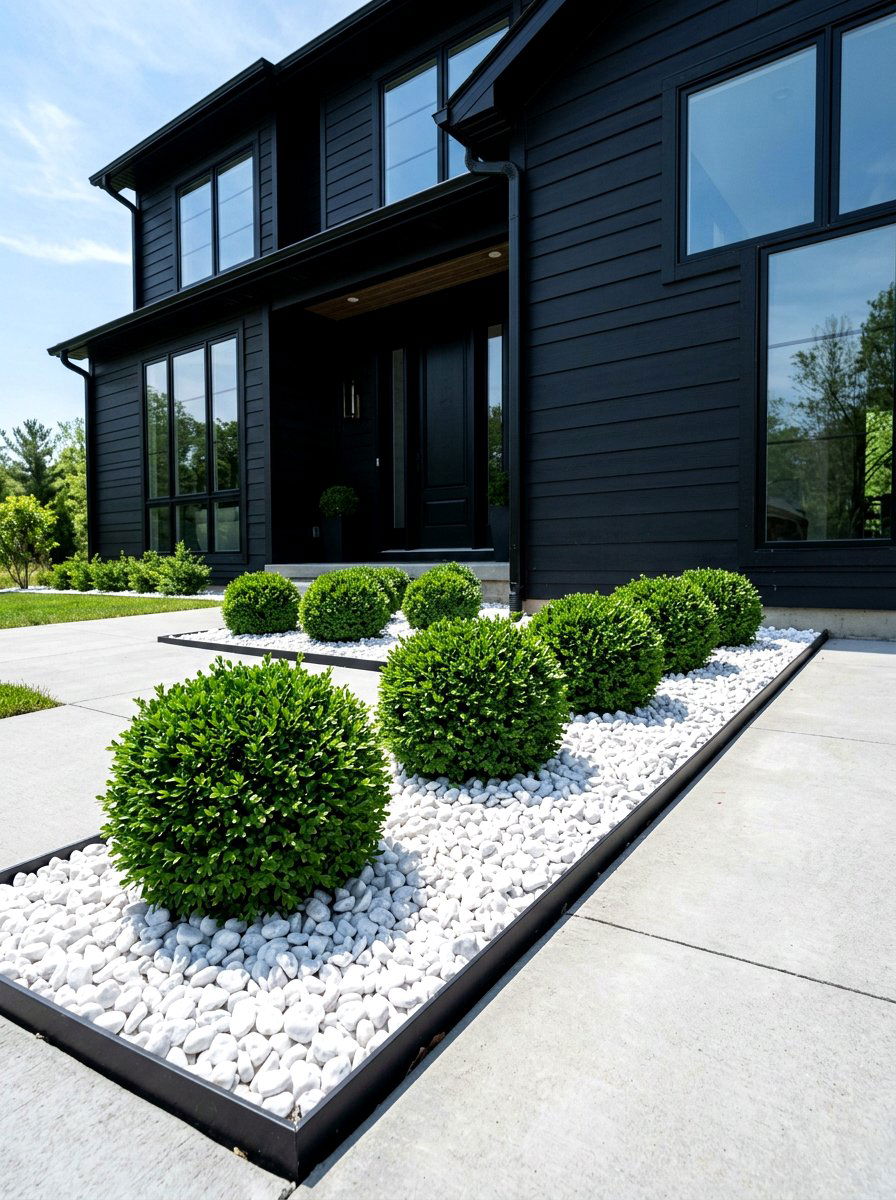White Rock Garden Border - 30 front yard border ideas