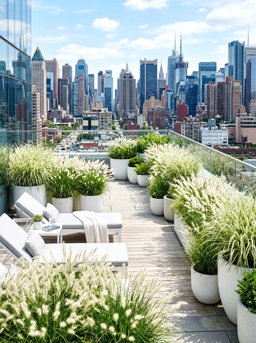 White Rooftop Garden - 30 white flower garden ideas
