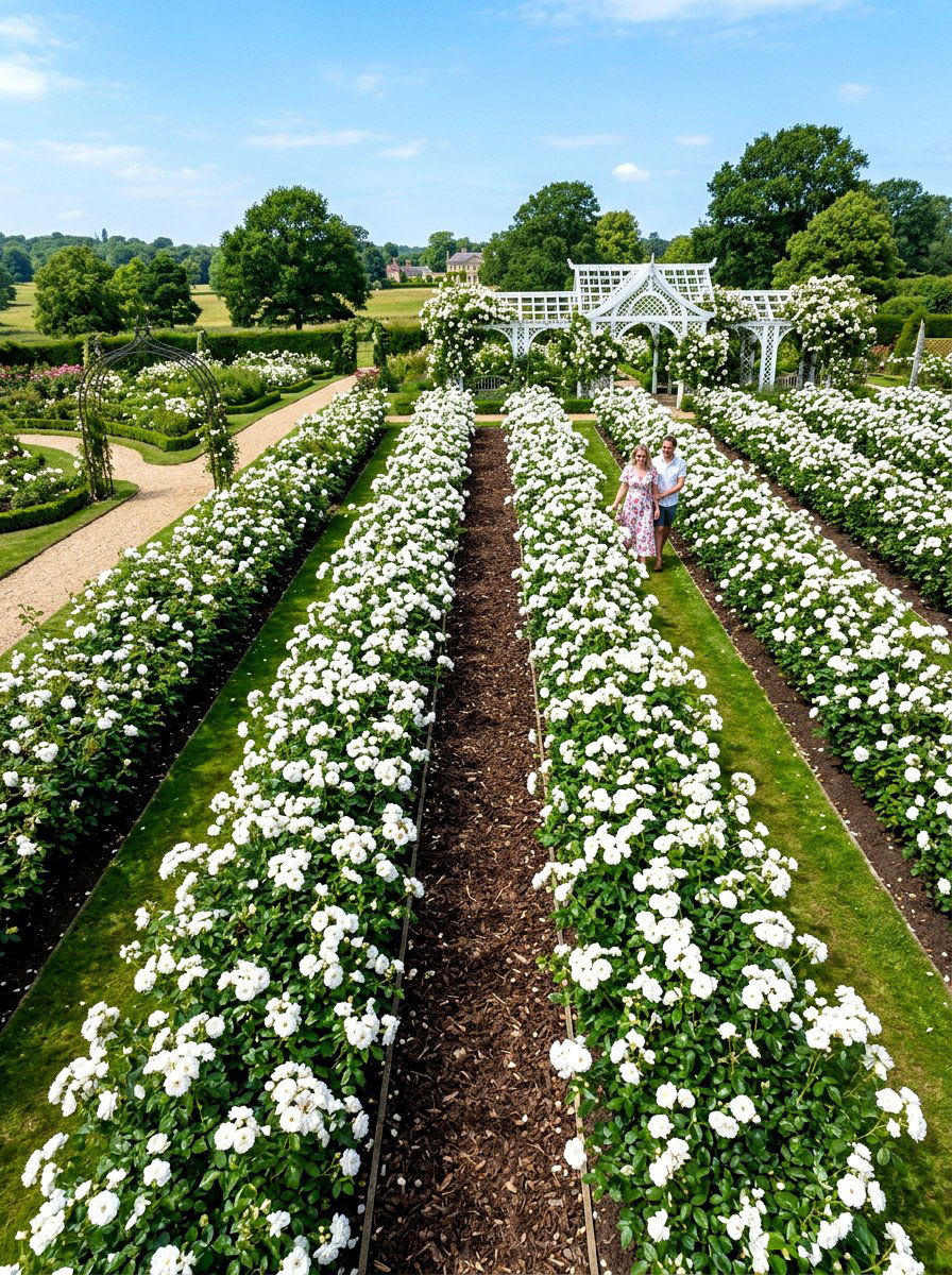 White Rose Garden - 30 formal garden ideas