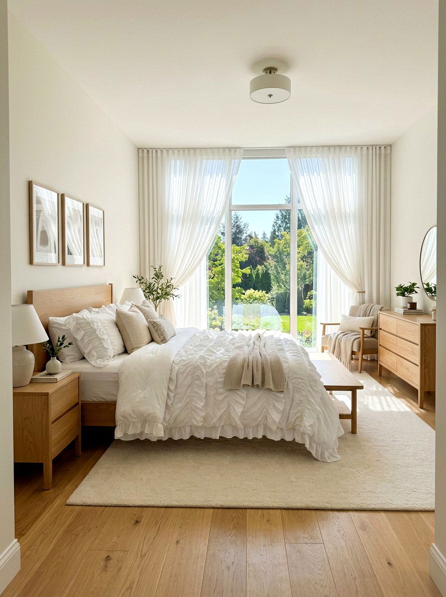 White Ruffled Duvet Cover - 30 ruffled bedding bedroom ideas
