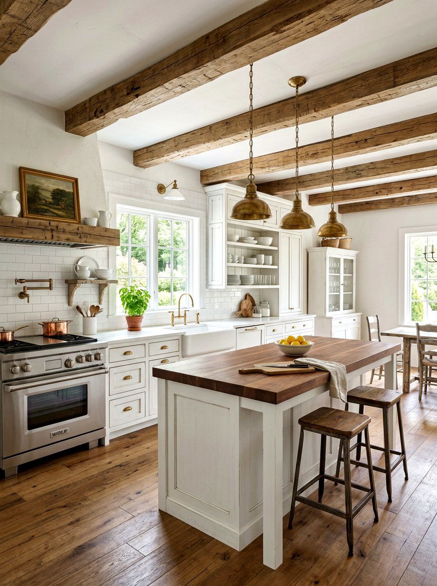 White Rustic Kitchen - 30 rustic kitchen ideas