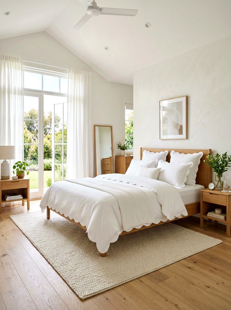 White Scalloped Duvet Cover - 30 scalloped bedding ideas