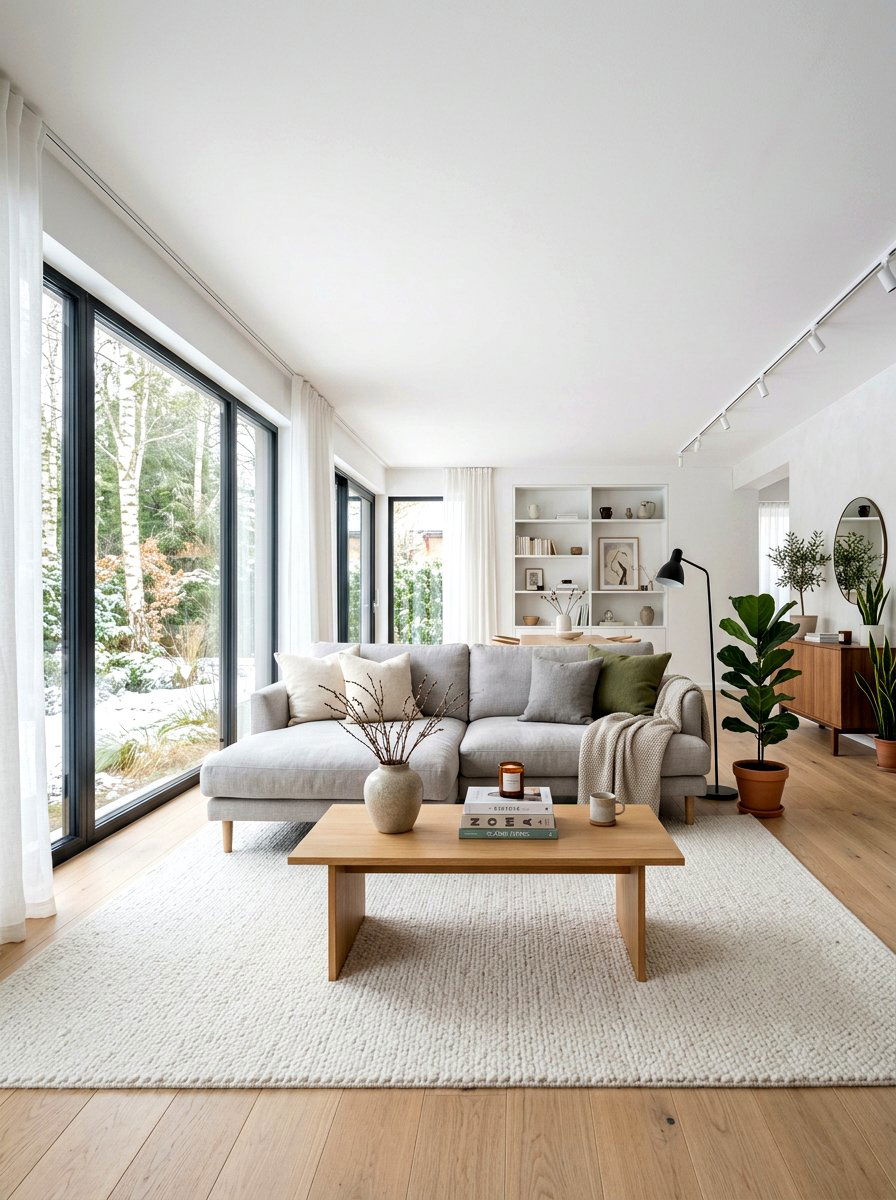 White Scandinavian Living Room - 30 Scandinavian home ideas