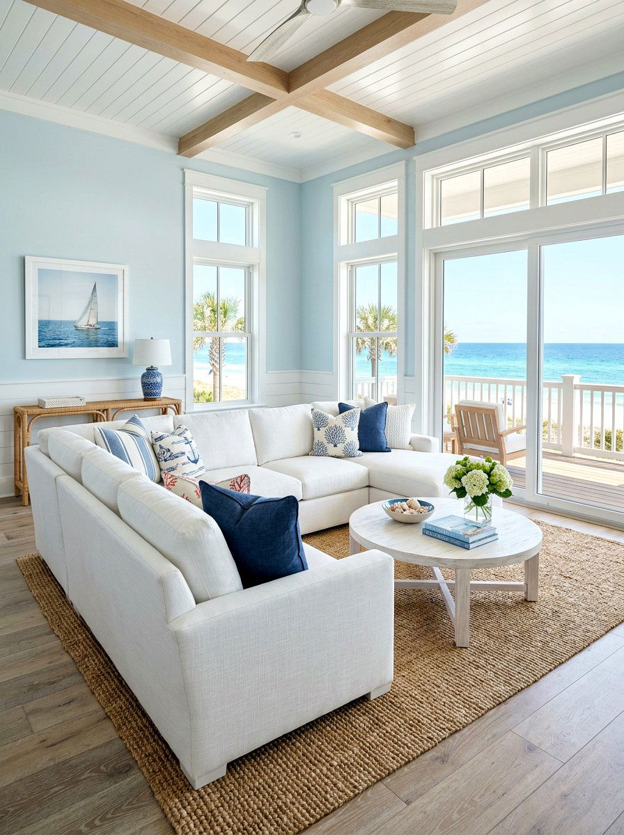 White Sectional - 30 family room sectional ideas