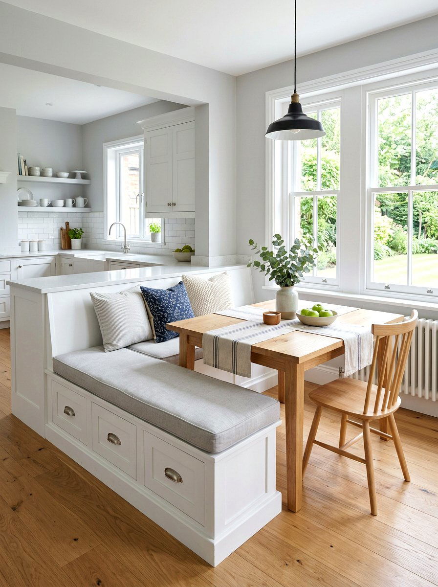 White Shaker Banquette Storage - 30 banquette storage drawers ideas