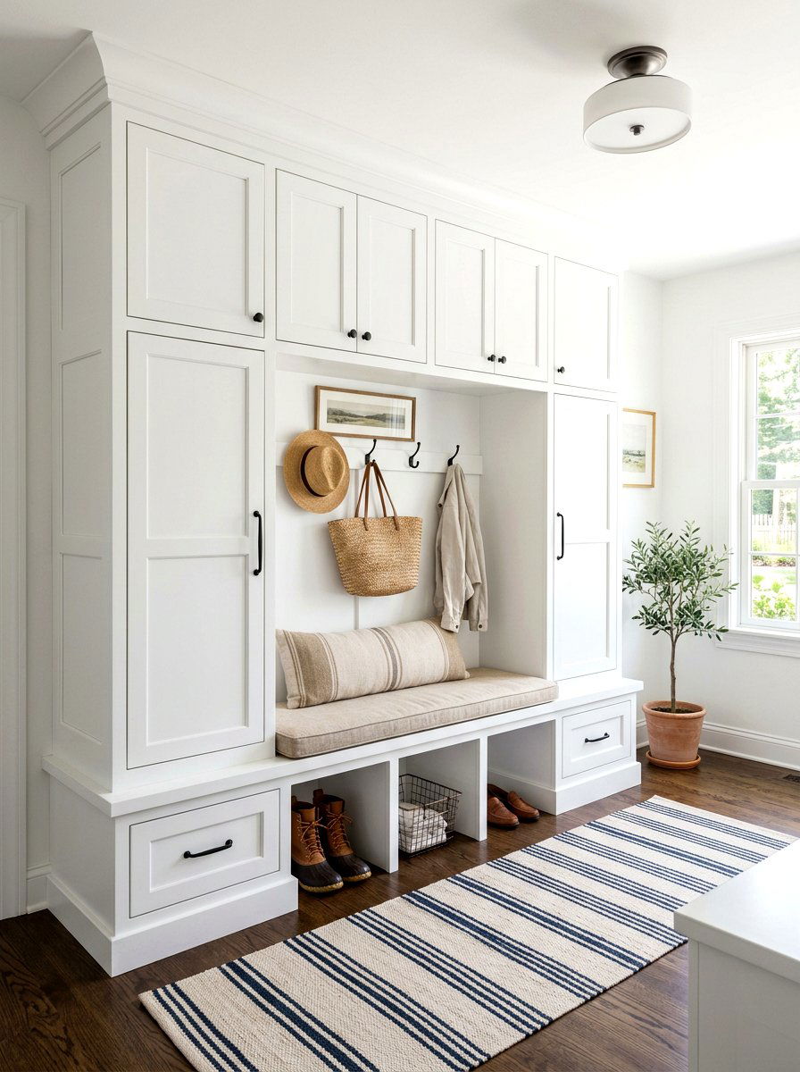White Shaker Cabinet - 30 mail sorting cabinet ideas