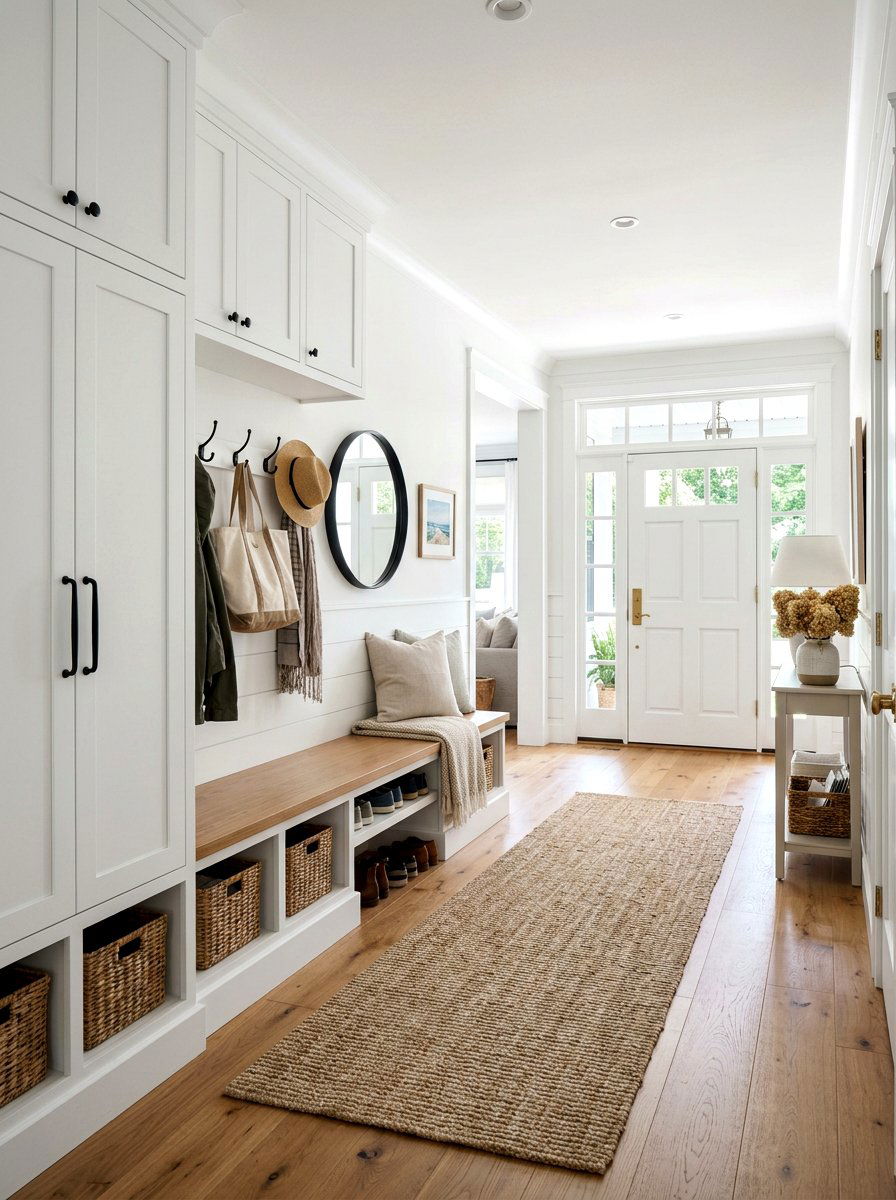 White Shaker Foyer - 30 coastal entryway ideas