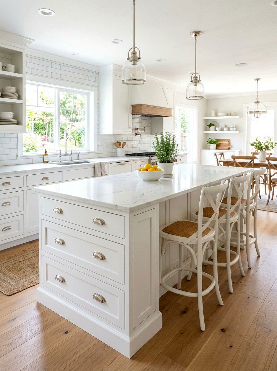 White Shaker Kitchen Peninsula - 30 kitchen peninsula ideas