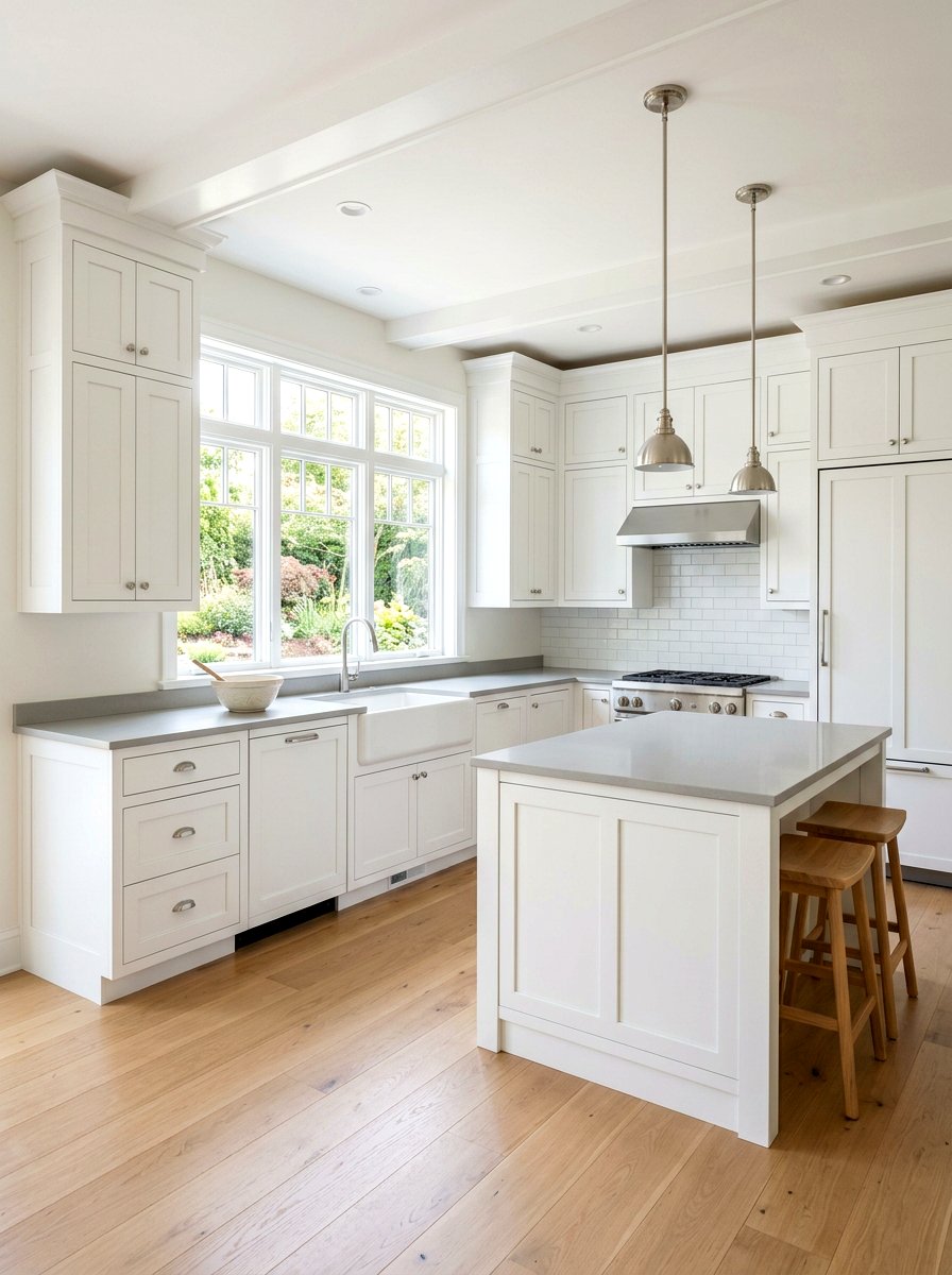 White Shaker Style Kitchen - 30 pastry corner kitchen ideas