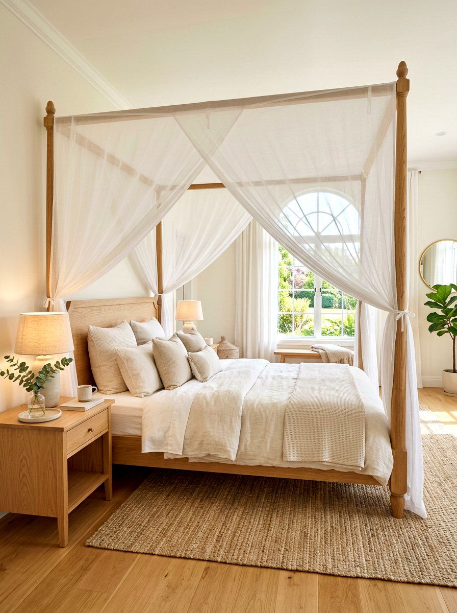 White Sheer Canopy Bed - 30 romantic canopy bedroom ideas