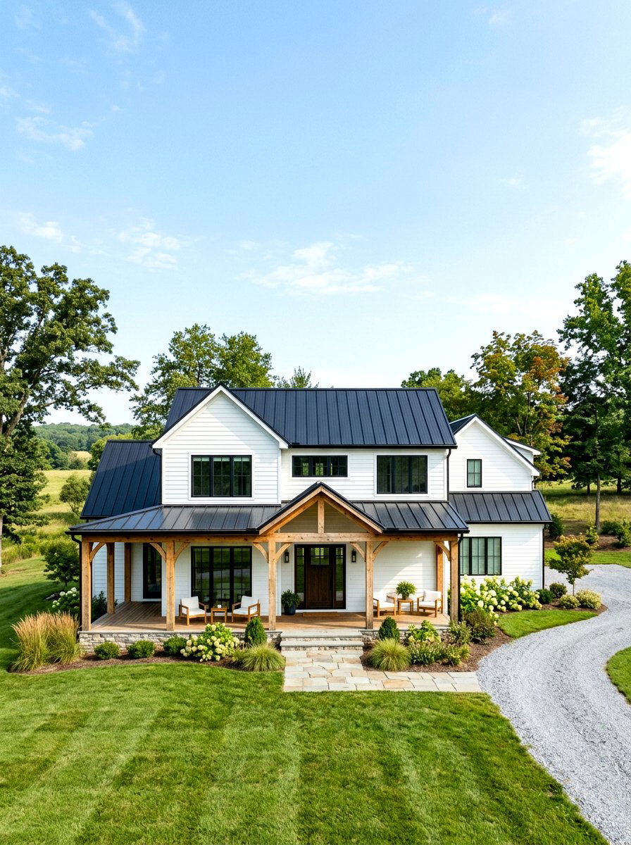 White Siding Black Windows - 30 horizontal siding exterior ideas