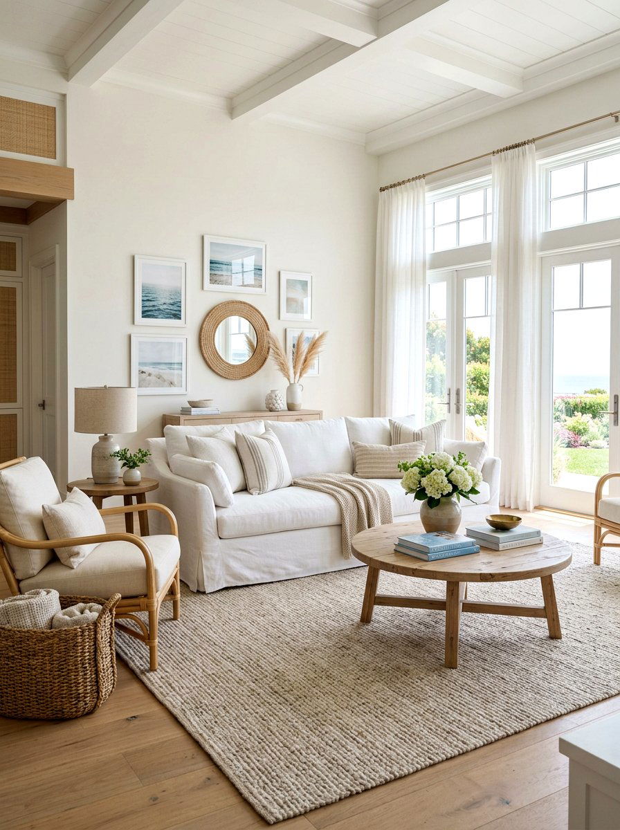 White Slipcovered Sofa - 30 elegant living room ideas