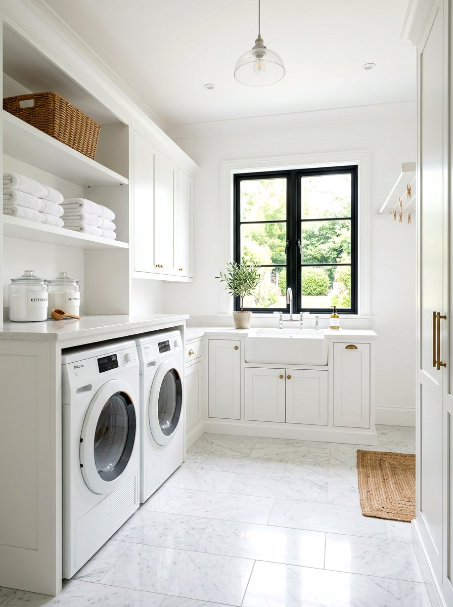 White Small Laundry Room - 30 narrow laundry room ideas