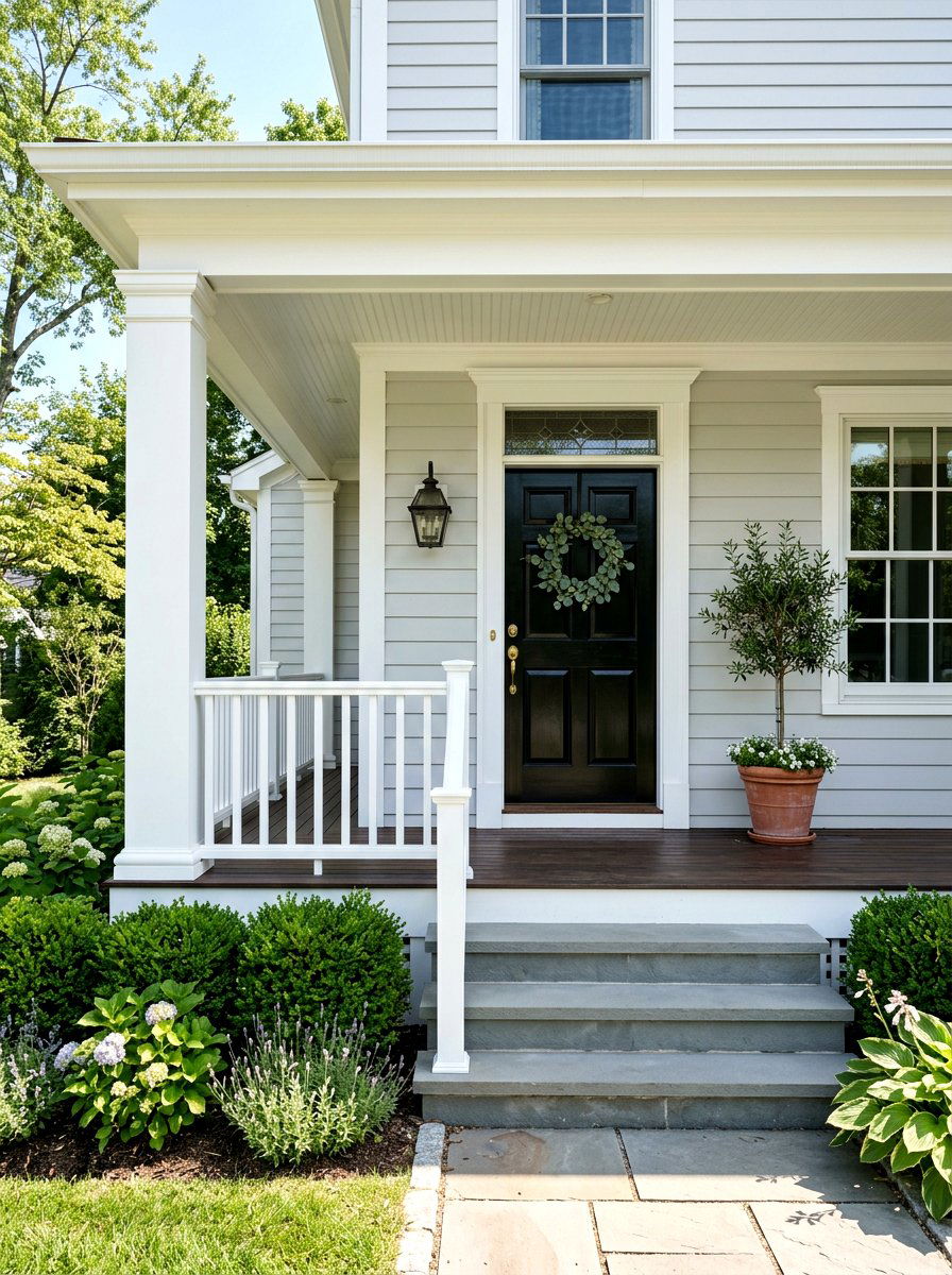 White Square Porch Column - 30 porch columns decor ideas