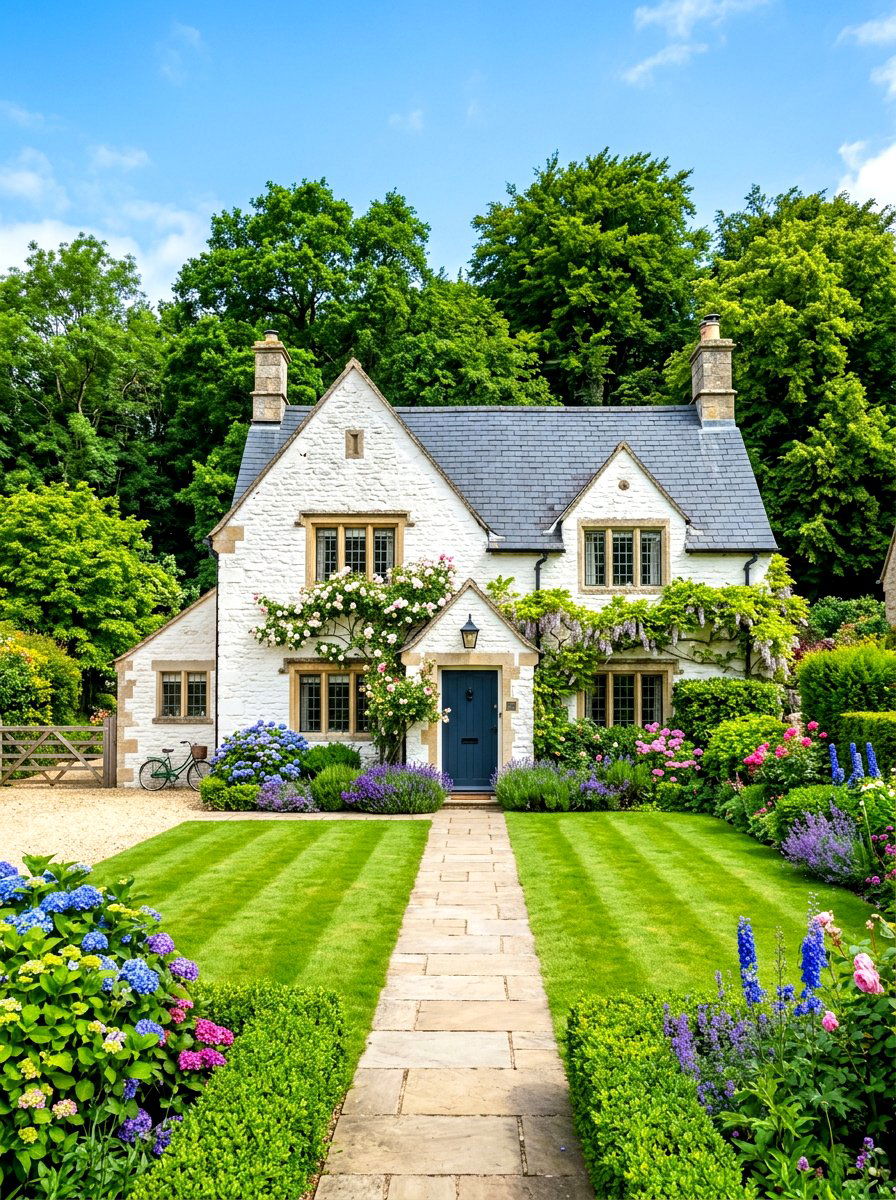 White Stone Cottage - 30 cottage exterior ideas