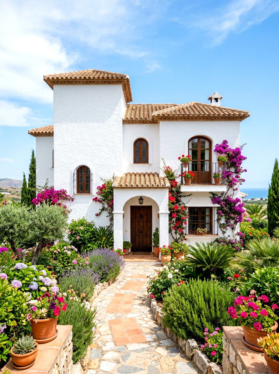 White Stucco House - 30 Mediterranean house exterior ideas