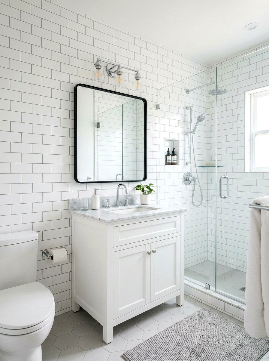 White Subway Tile Bathroom - 30 bathroom tile ideas