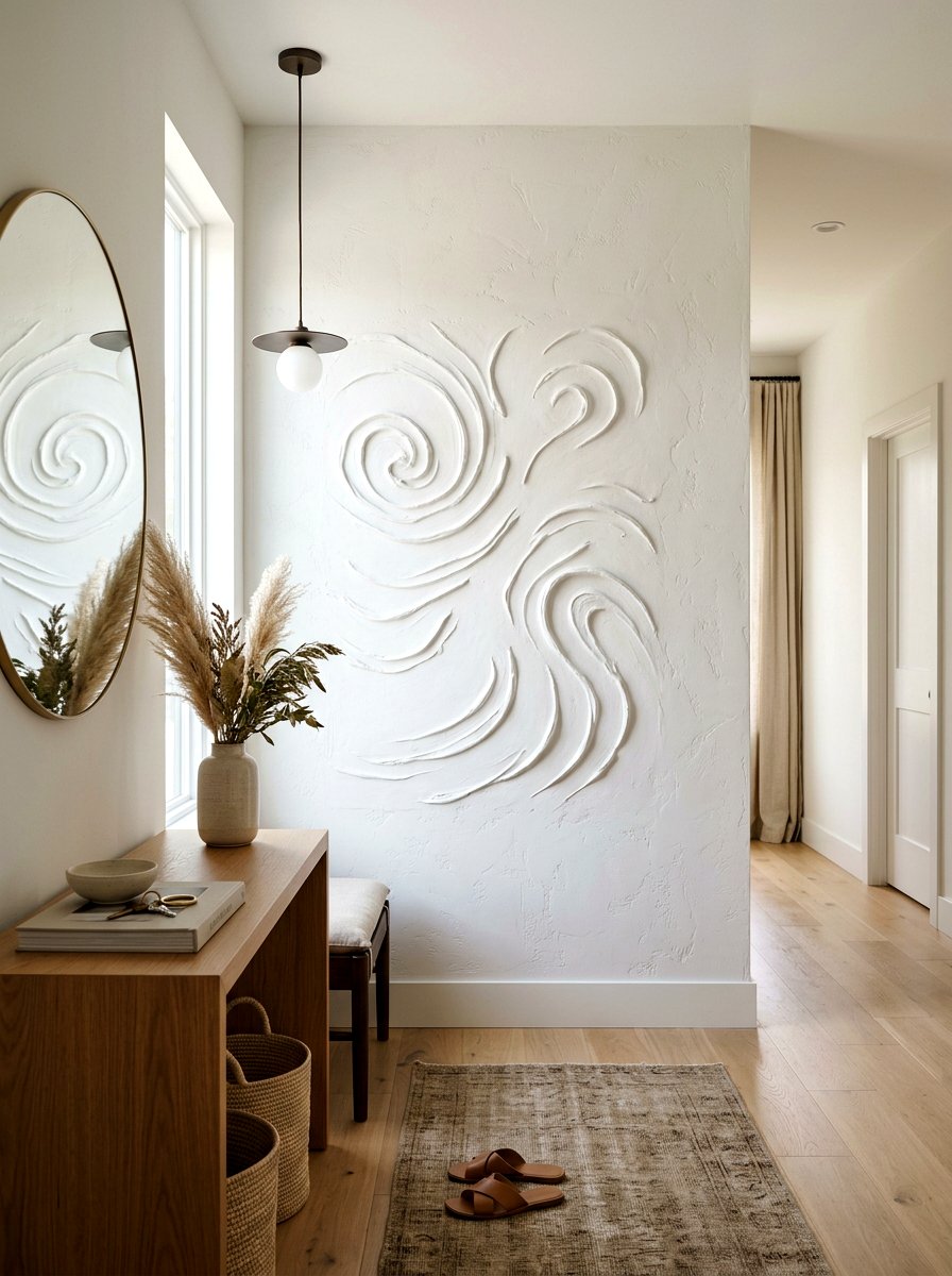 White Textured Wall Art - 30 art wall foyer ideas