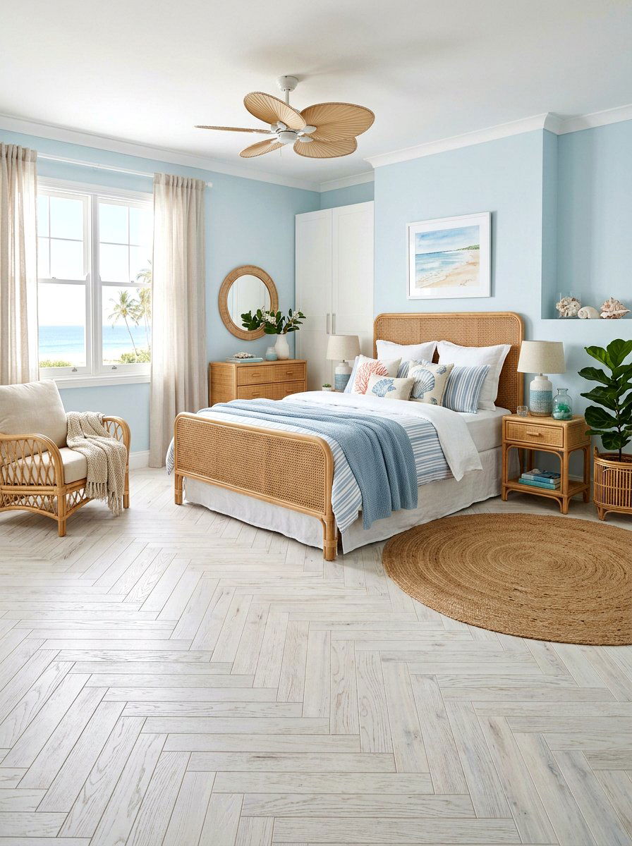White Washed Parquet - 30 parquet floor ideas