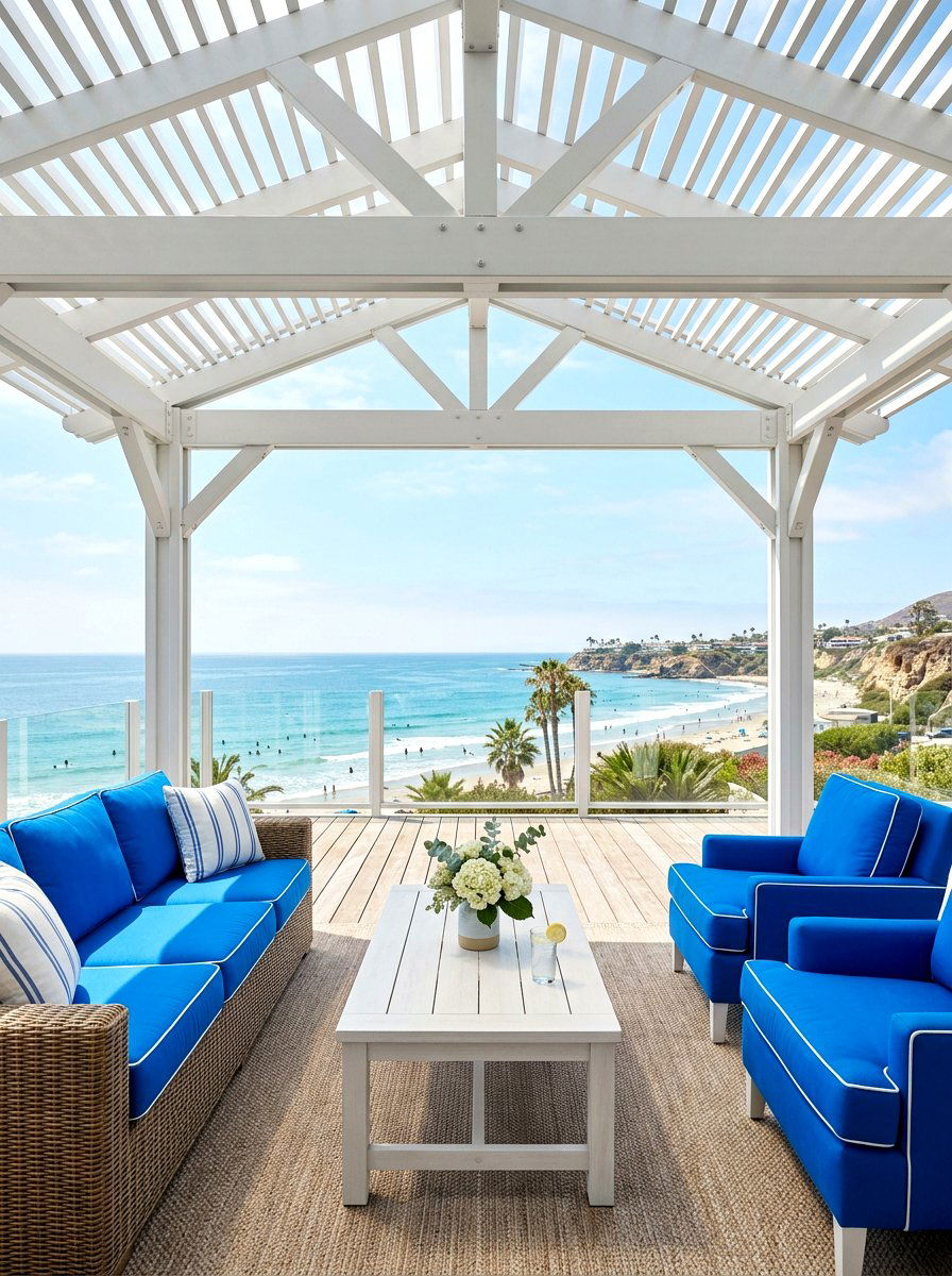 White aluminum metal patio cover - 30 metal patio cover ideas
