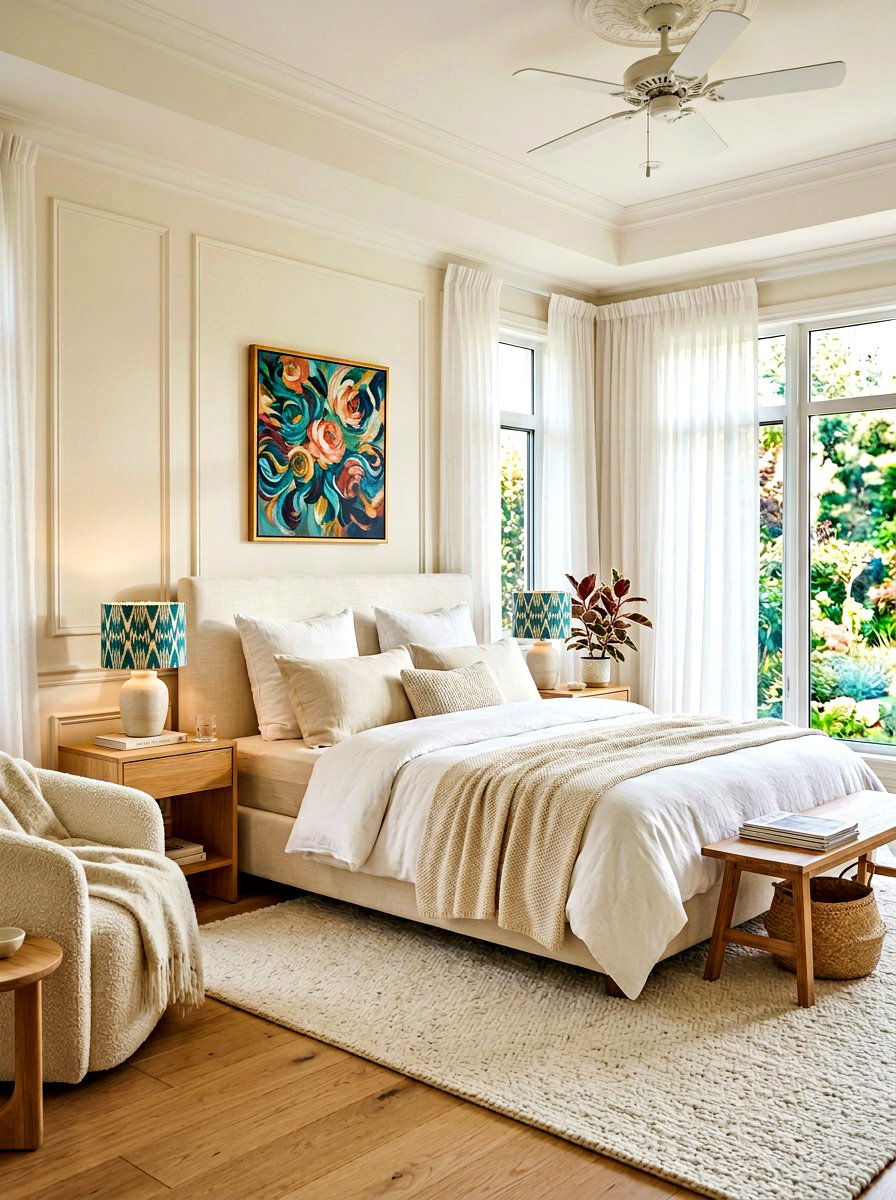White and cream bedroom - 30 cream bedroom ideas