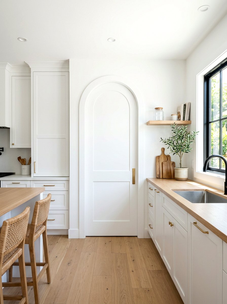 White arched pantry door - 30 arched pantry door ideas