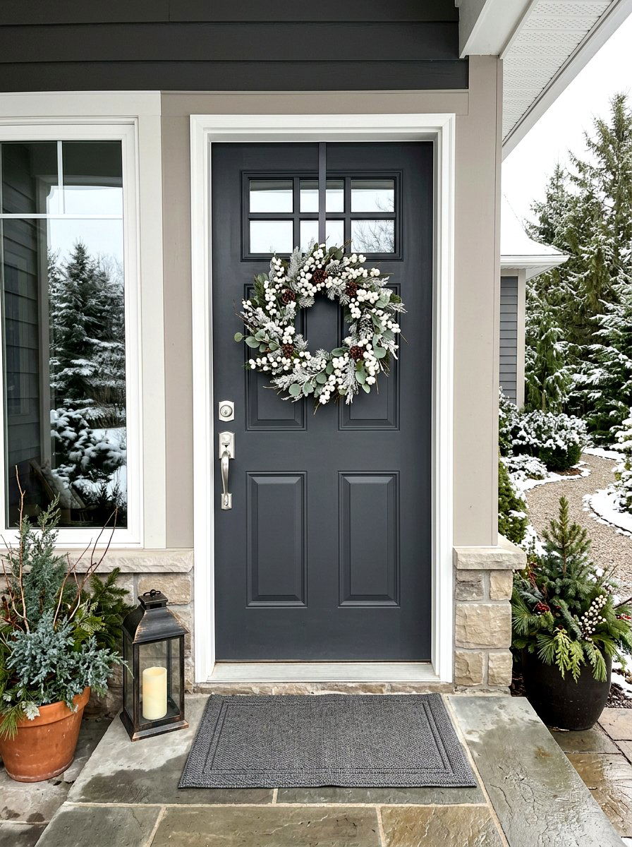 White berry wreath - 30 exterior wreath display ideas