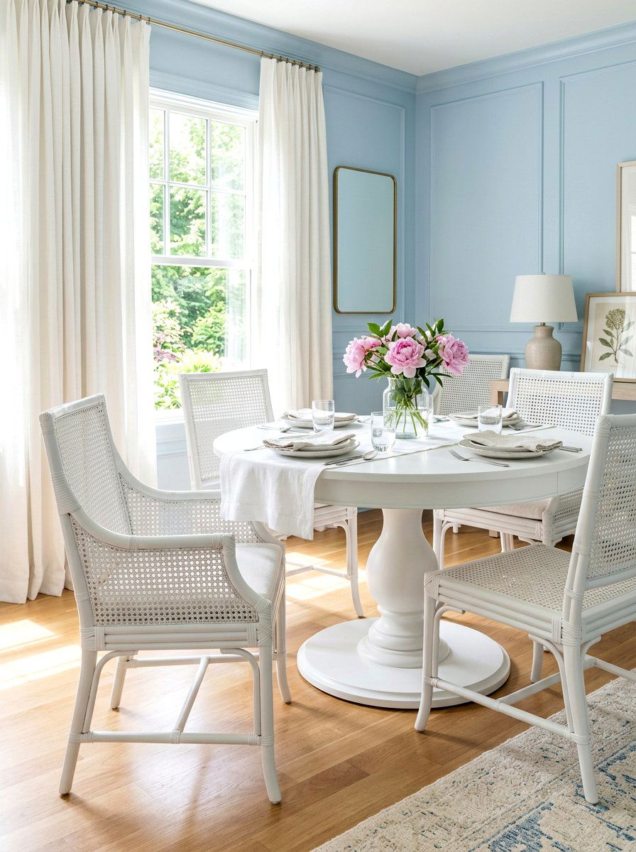 White cane dining chairs - 30 cane dining chair ideas