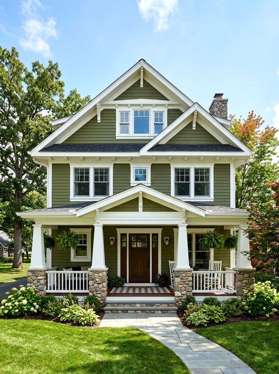 White craftsman porch trim - 30 craftsman front porch ideas